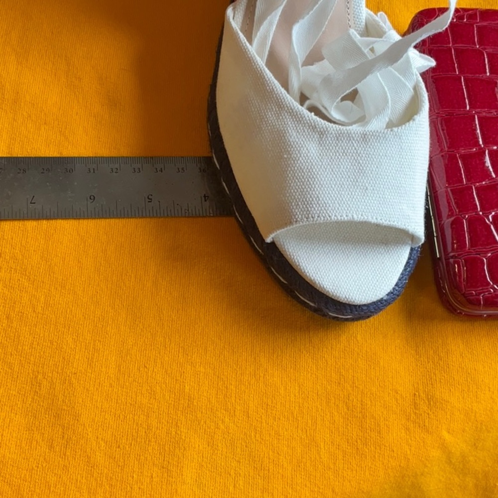 Draper James White/Blue/Red Lace Up Espadrilles Size 10, NWT - Picture 13 of 13